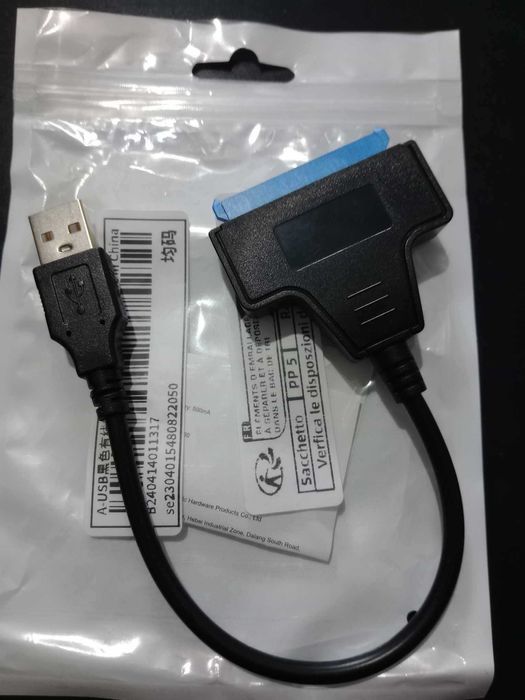Cabo adaptador sata para usb para hdd/ssd de disco rígido2,5