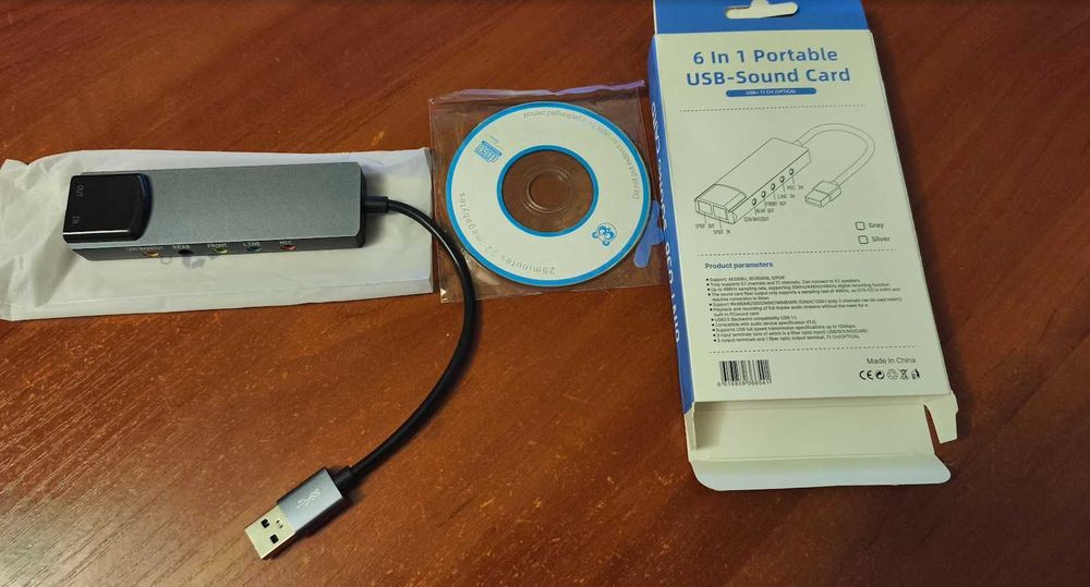 usb звукова карта 5.1 7.1 S/PDIF оптика