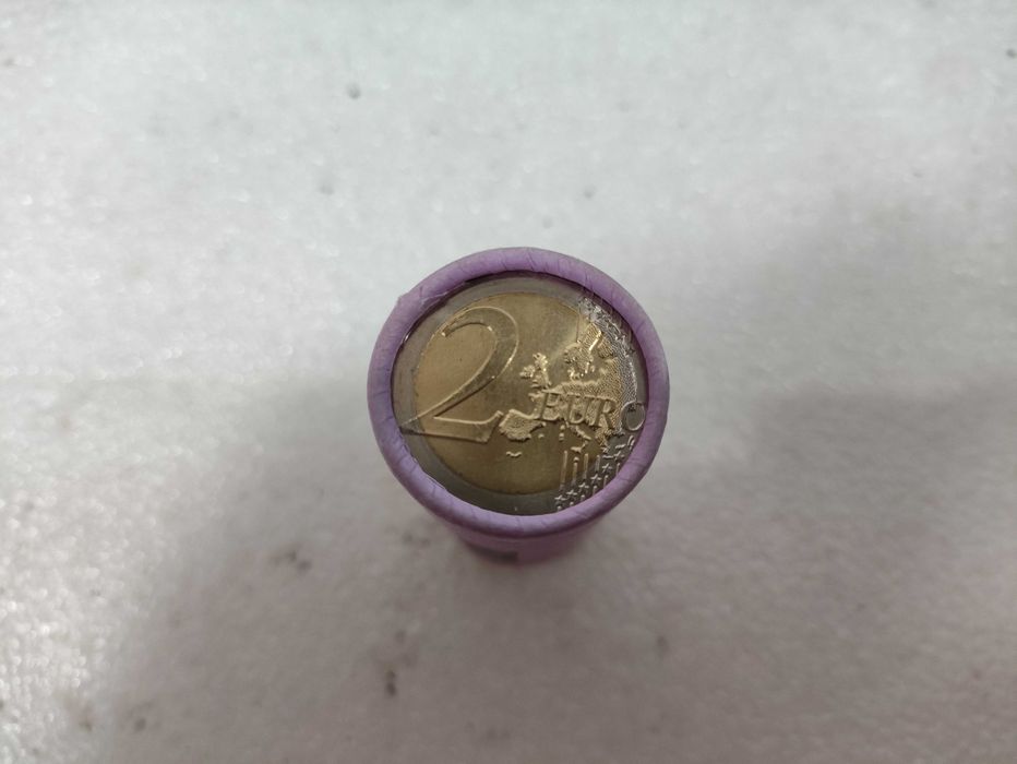 Rolo moedas INCM 2 euros Travessia do Atlântico Carnaxide E Queijas ...