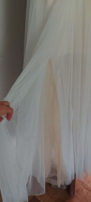 Suknia ślubna gorsetowa tiulową
