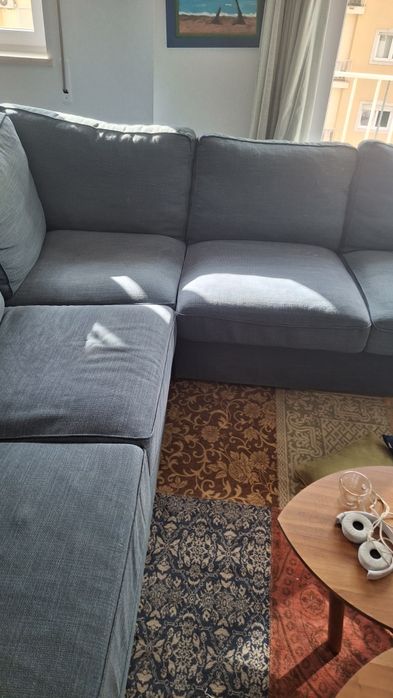Vendo Sofa de 5 lugares kivik azul petroleo