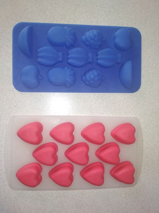 Силиконовая форма для льда Фрукты, Сердечки