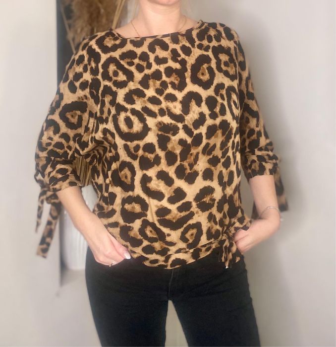 Bluzka panterka oversize L