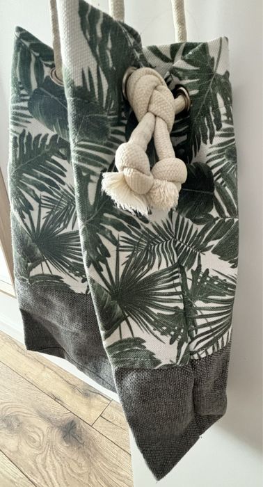 Me&Bags, torba, worek, damska, wzór w palmy