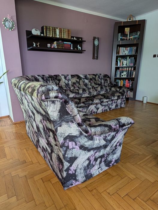 Kanapa rogowa wzór retro 250x200cm