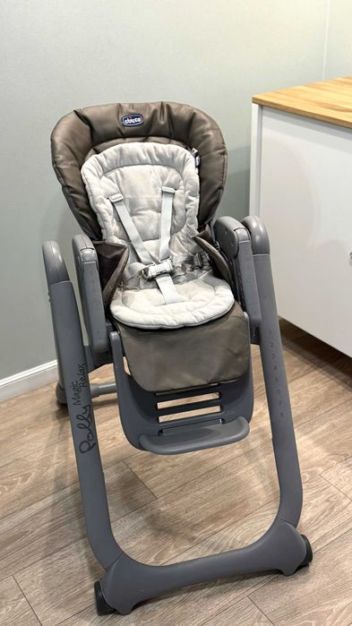 Стільчик для годування Chicco Polly Magic 3в1, беж-сірий, 0-3 роки