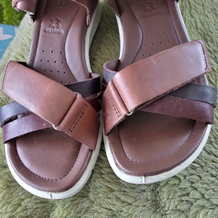 Brązowe sandałki ecco