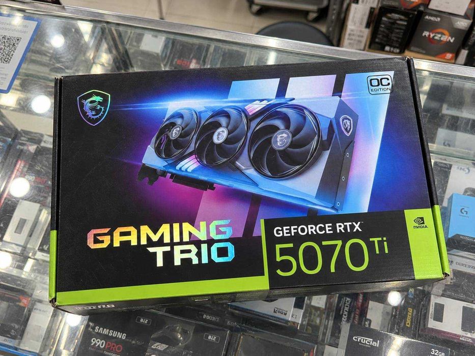 Відеокарта MSI GeForce RTX 5070 Ti 16G GAMING TRIO OC 16GB GDDR7 256-bit (G507T-16GTC)