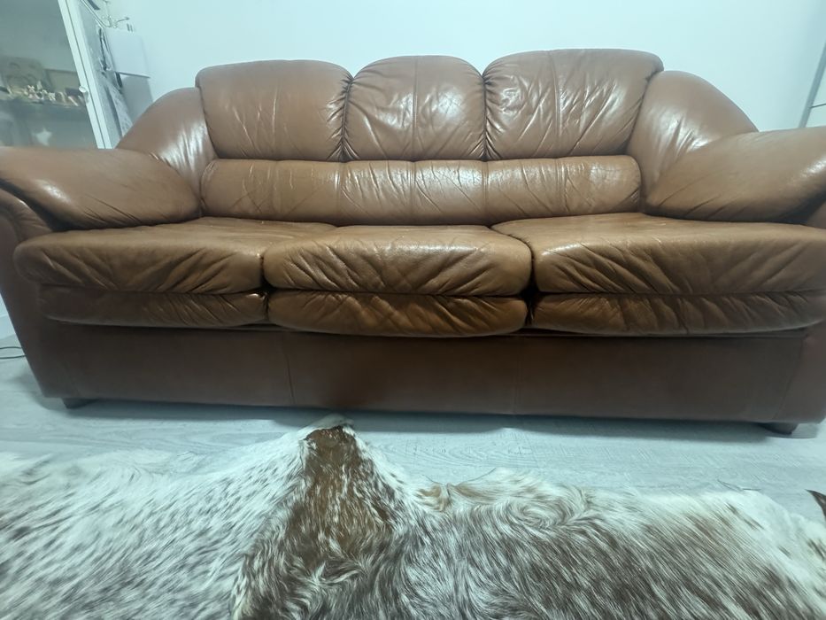 Sofá-Cama Pele Camel