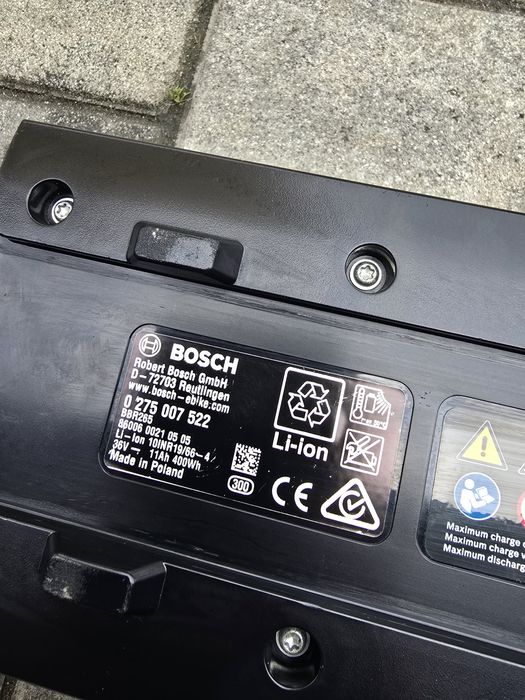 Bateria Akumulator BOSCH POWERPACK 400wh na bagażnik 80 cykli 90% spr