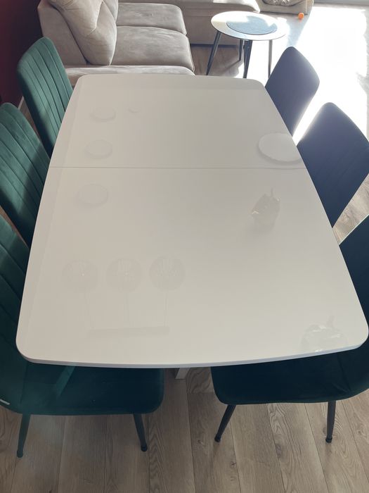 Stół rozkładany biały