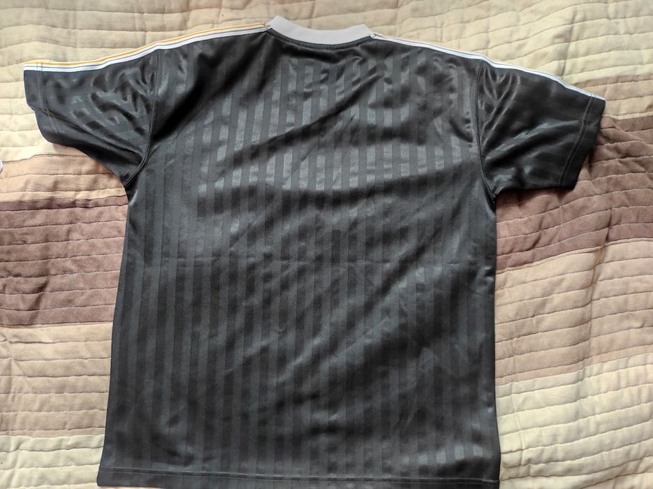 T-shirt czarny w paski cross-ways