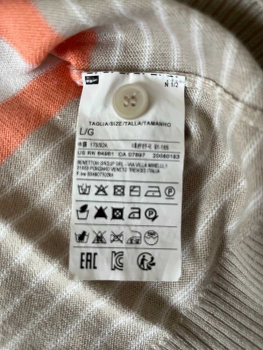 Benetton - Casaco de Malha Riscas (tam M)
