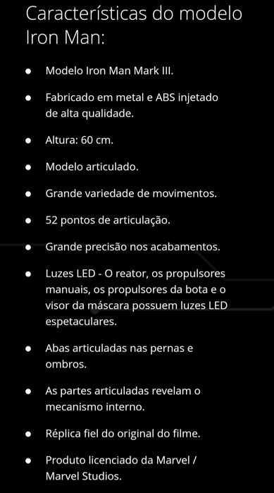 Vendo Iron man mark 3