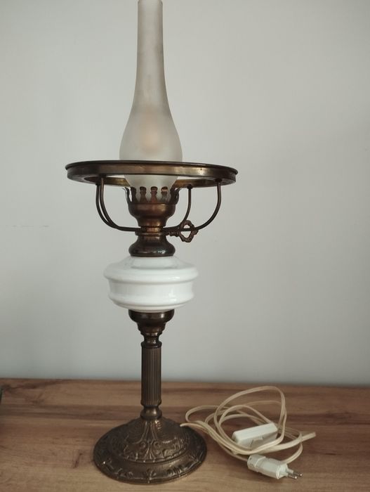 Lampa elektryczna, naftowa Vynckier lata 60/70.
