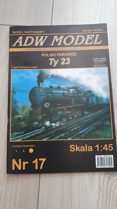 Model kartonowy lokomotywy Ty 23