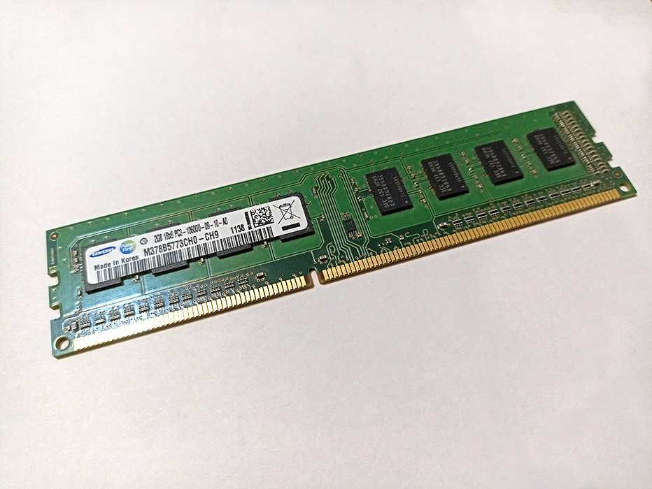 2 штуки по 2GB DDR3 1333 Samsung ОЗУ Intel оперативная память,