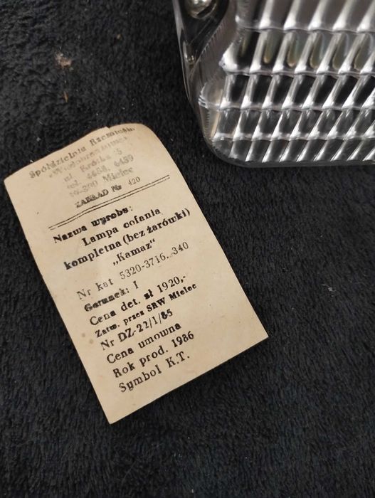 Lampa biała  PRL