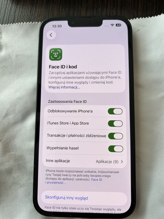 Iphone 13, stan bd, bateria 91%