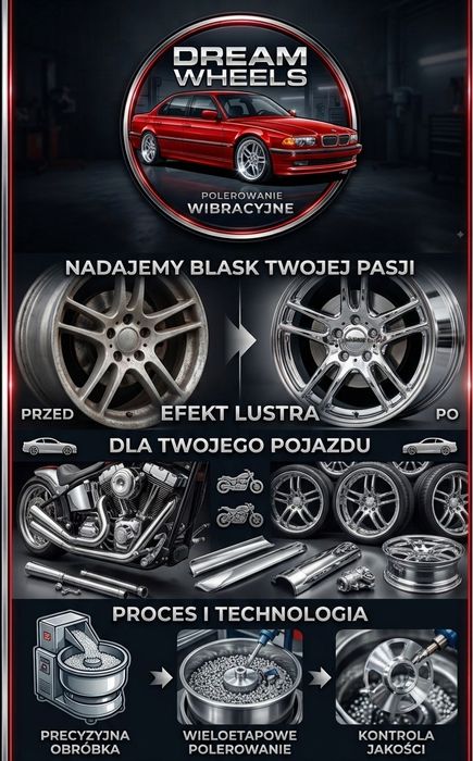 Dream Wheels-Polerowanie wibracyjne felg