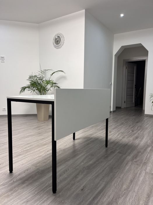 Компʼютерний стіл Mesa Львів 120×60х75 см Білий/Чорний (MCL-40)