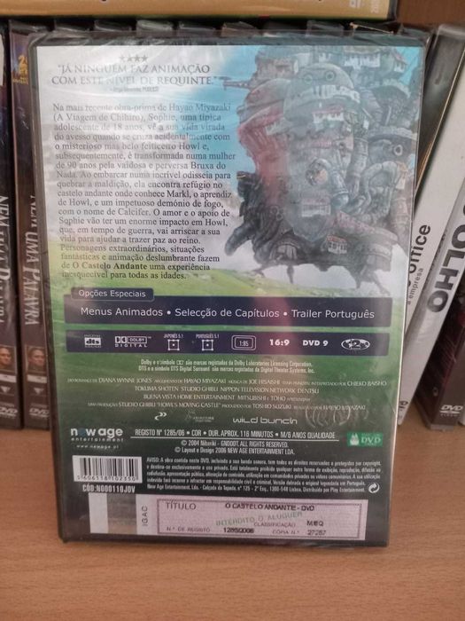 Dvd NOVO - O CASTELO ANDANTE  SELADO Filme de Hayao Miyazaki Versão PT