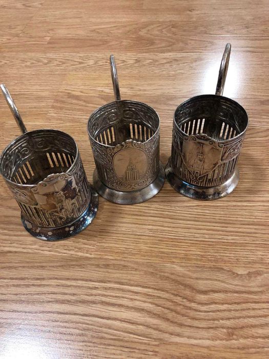 Подстаканники мельхиоровые
