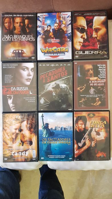 DVDs diversos (ação, drama, terror)