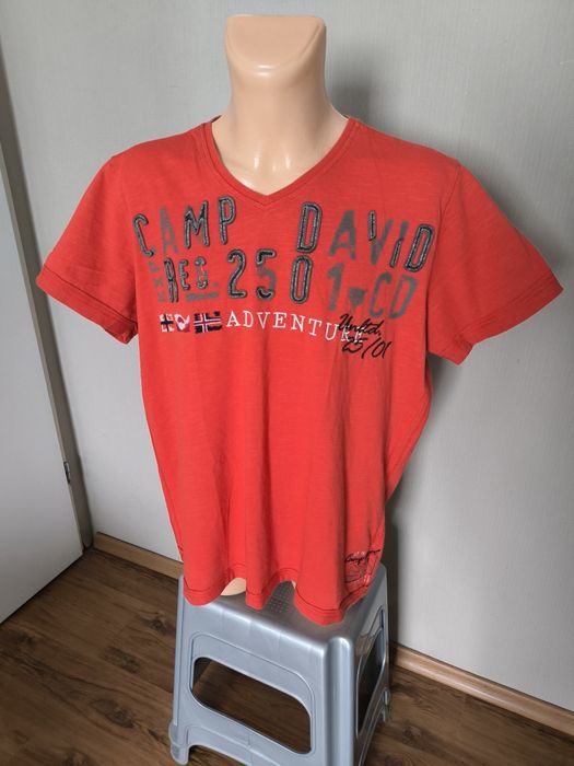 Camp David t-shirt męski XXL koralowy lato