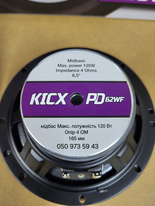 16см Мідбаси Kicx PD 62WF/динаміки в авто/колонки