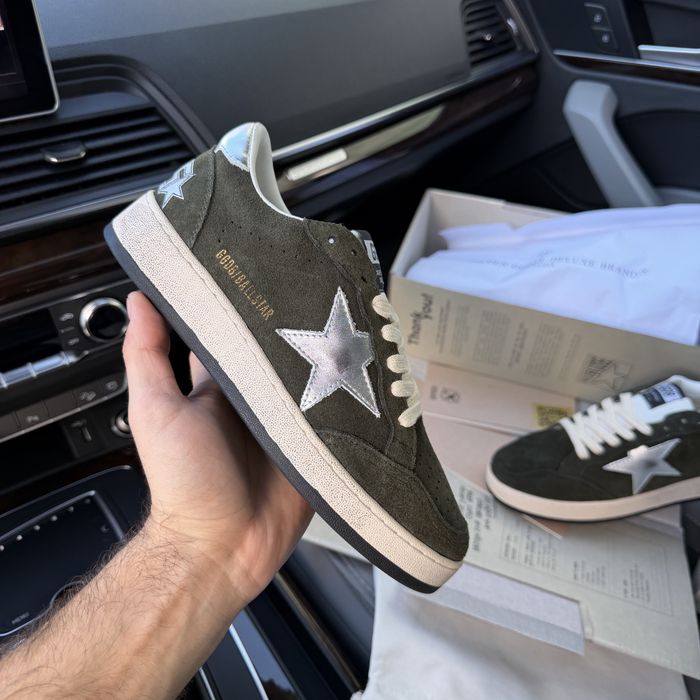 Жіночі кеди кросівки голден гус замша Golden Goose green premium
