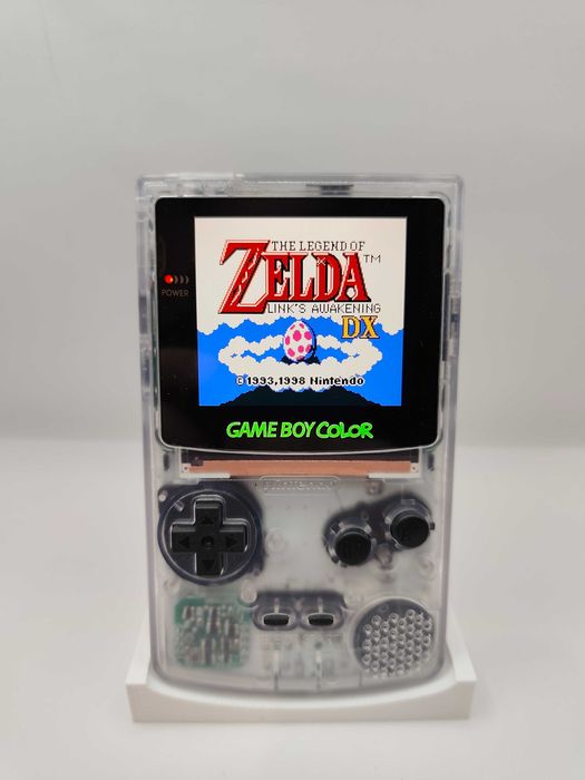 Odrestaurowany Game Boy Color IPS Clear-White (Zestaw Premium)