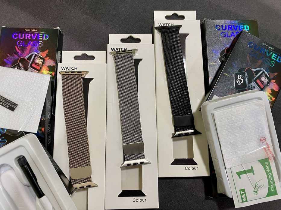 Kit Pelicula Pulseira - Apple Watch 1/2/3/4/5/6/SE/7/8/9/Ultra