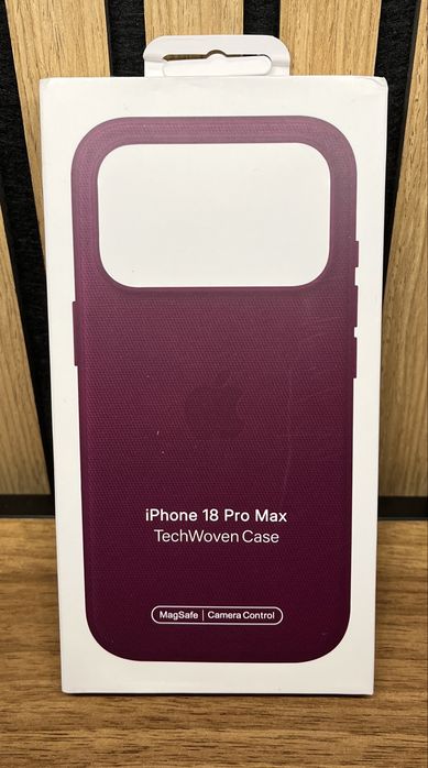 Чохол TechWoven Case для iPhone 18 Pro Max з MagSafe, бордовий (вишневий)