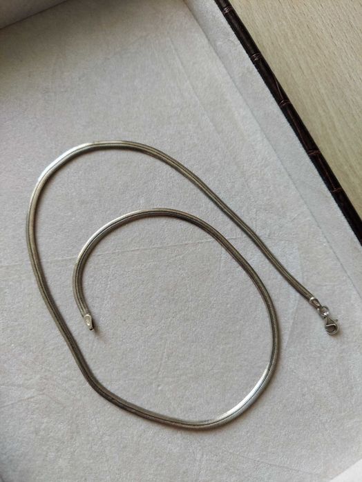 Łańcuszek / naszyjnik srebrny 925 typu taśma / żmijka szerokość 3mm