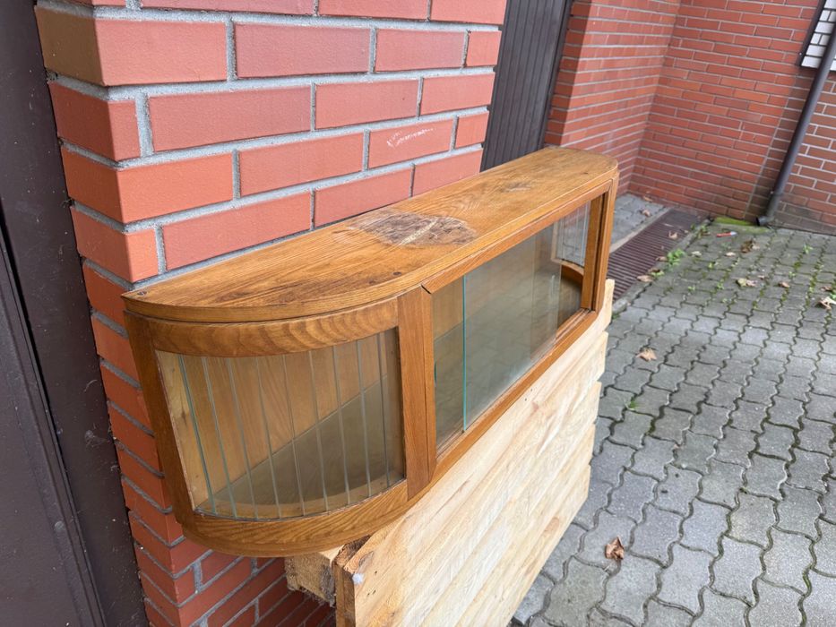 Stara nadstawka do komody – przeszklona witryna, 120 cm