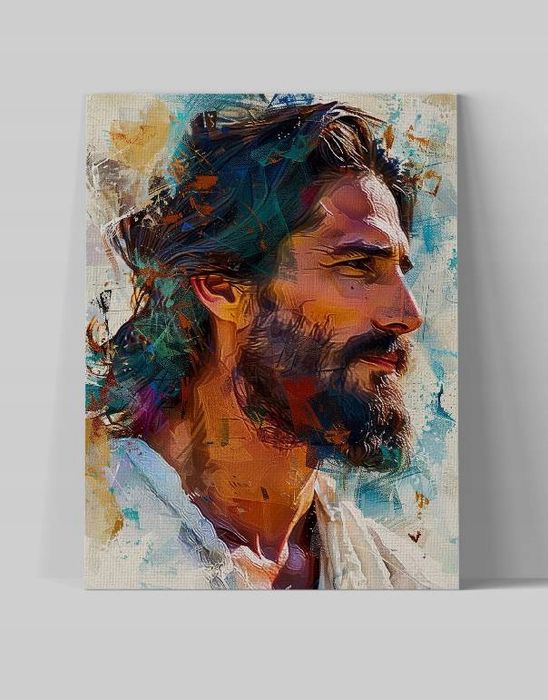 Obraz na płótnie Nowoczesna Ikona Jezusa Chrystusa 45x60 cm