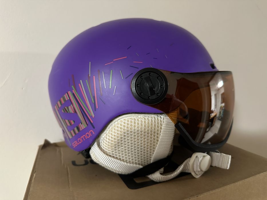 Kask dziecięcy Salomon 49-53cm z goglami