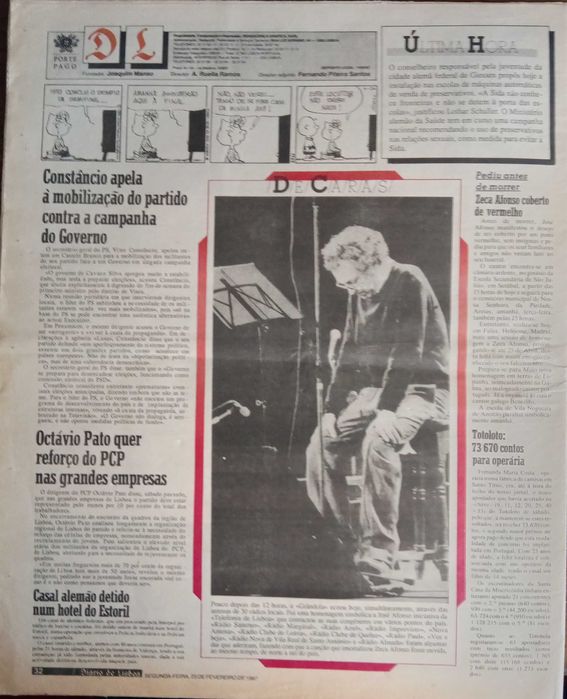 José Afonso	- - -		Diário de Lisboa	- - - - -	Jornal