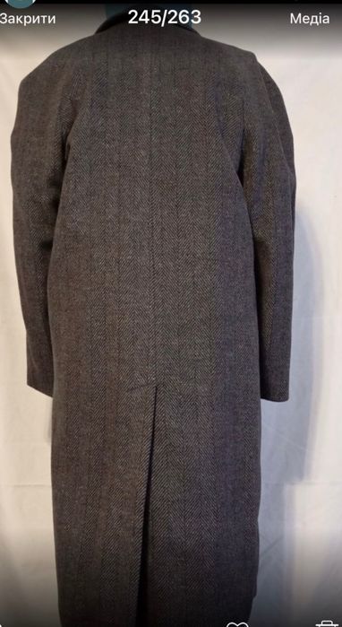 Ціна знижена Чоловіче нове шерстяне пальто виробництво Австрія