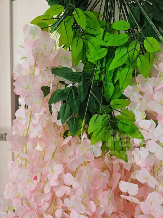 Wisteria różowa glicynia sztuczna girlanda dekoracja 12 sztuk