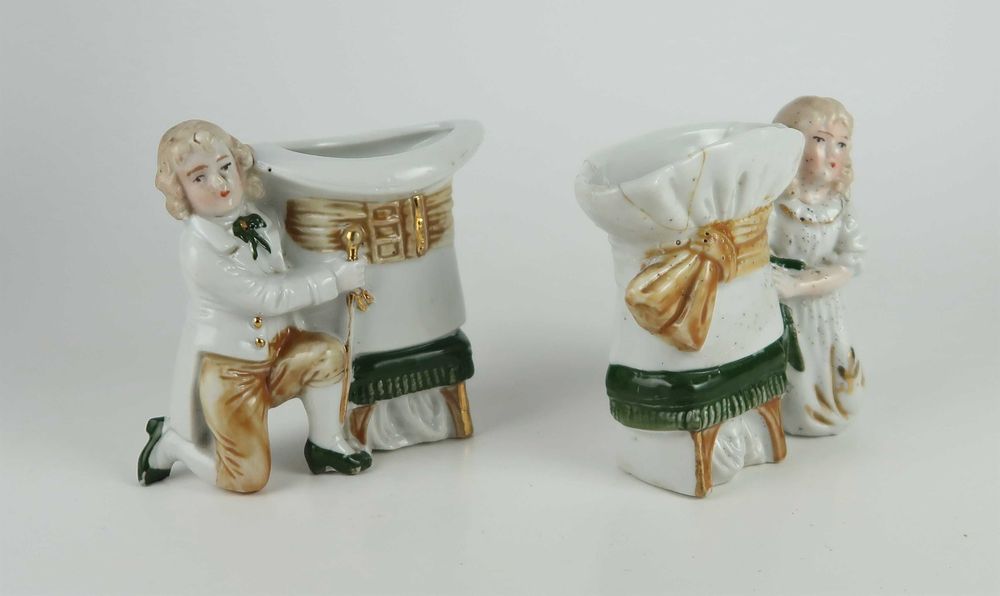 Par de floreiras de mesa em Porcelana - Alemanha