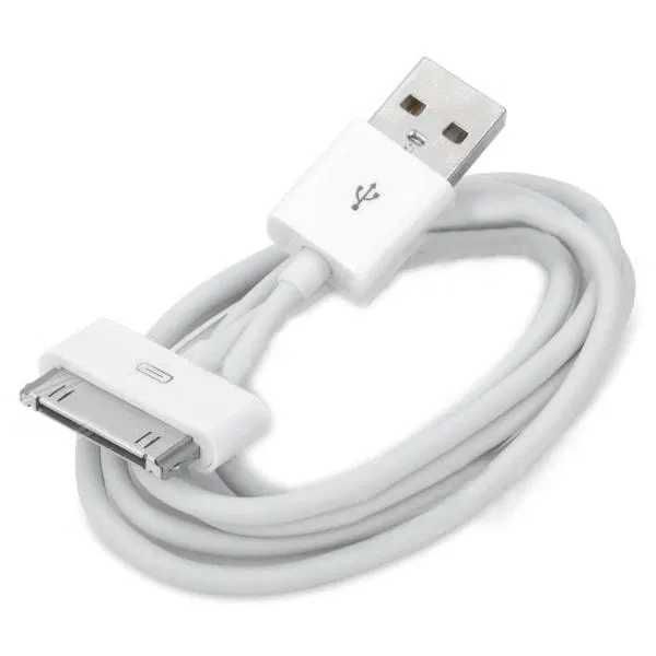 2 sztuki Kabel Ładowarka Usb Do Iphone 4 4S Ipod Ipad 1 2 3 (Biały)