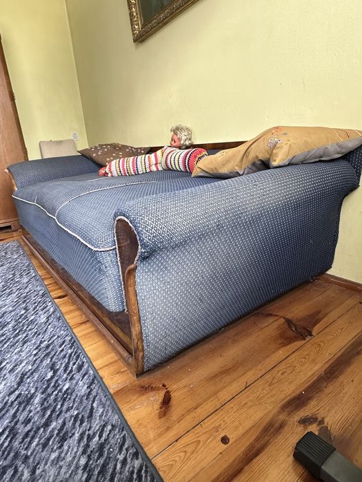 Wypoczynek kanapa leżanka z szafeczką vintage prl 2szt