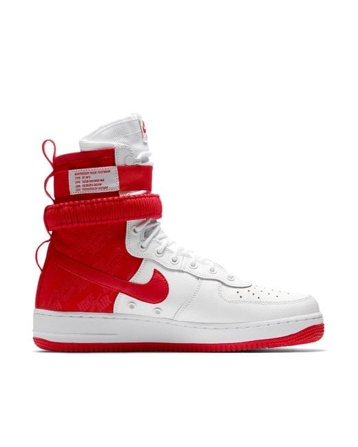 Nike SF Air Force 1 High у кольорі "White University Red"
