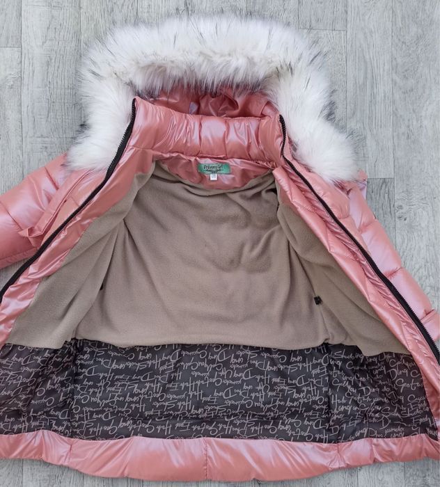 Зимова куртка пуховик дівчинка 116, 122 , 128, 134 см