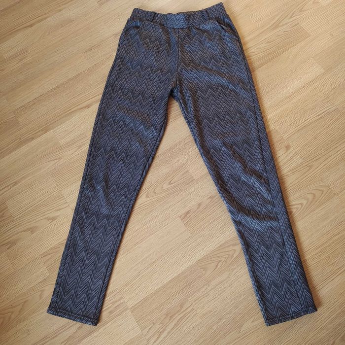 Spodnie szare na gumce legginsy 40 ocieplane