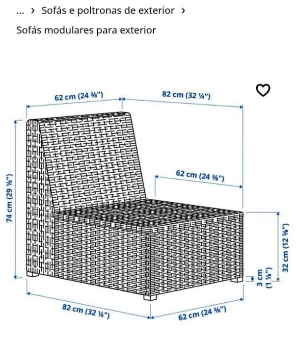 Sofá Exterior Sollerön Novo IKEA