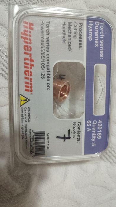 Końcówki do plazmy hypertherm