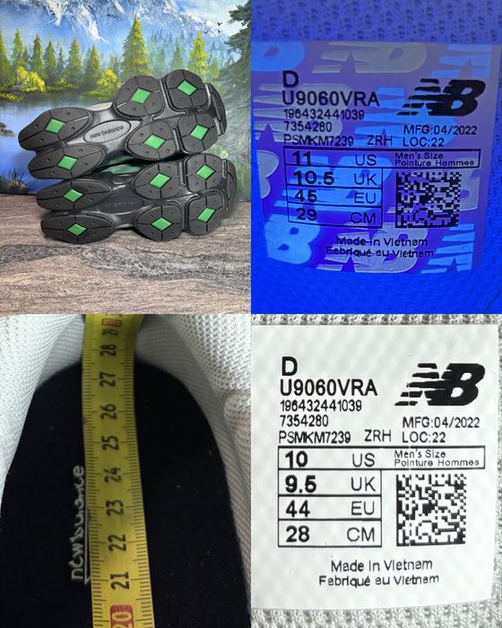 Кросівки Чоловічі New Balance 9060 розмір 44 і 45 устілка 28 і 29 см